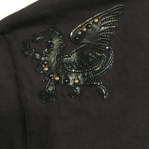 RG512 Mens Long Sleeve Brown Tee XL DRAGON ~ Vintage Y2K
